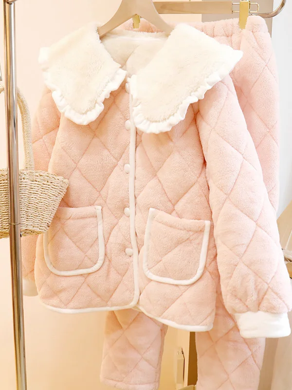 thiened-t-layer-coton-spwear-fce-corail-velours-maison-vetements-ensemble-doux-chaud-flanelle-hiver-nouveaute-sous-vetements