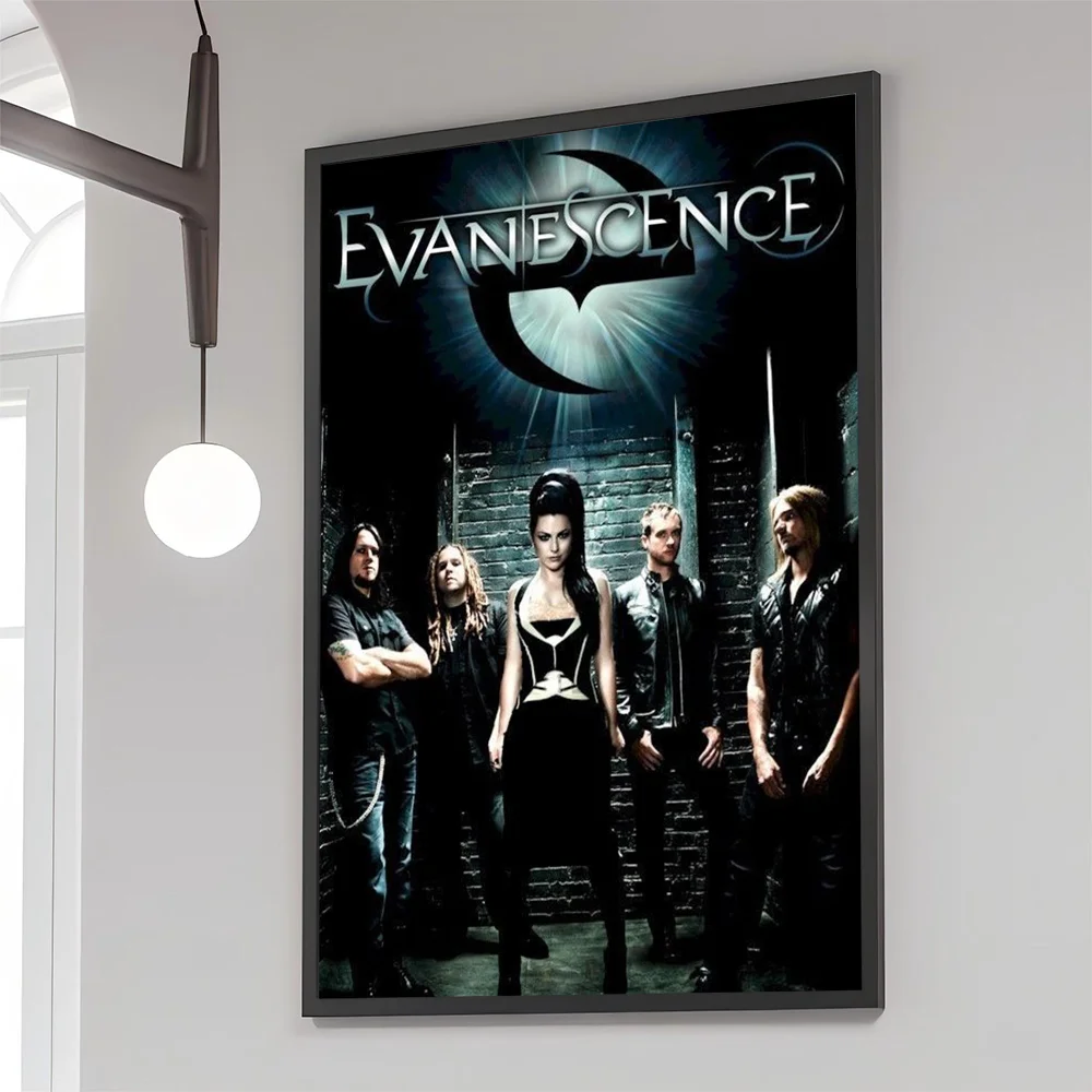 1PC Evanescence Rock Bands Poster Movie Sticky Posters Retro Kraft Paper Sticker DIY Room Bar Cafe Aesthetic Art Wall Painting