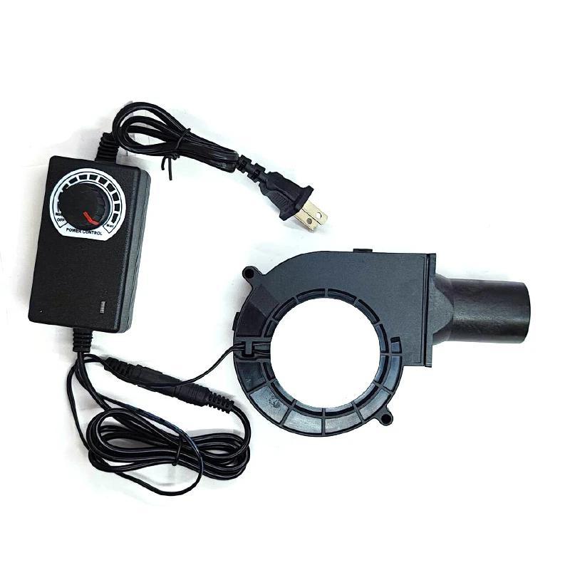 9733 12V blower with high air volume, turbine with circular outlet, firewood stove, barbecue stove, household small stove, fan