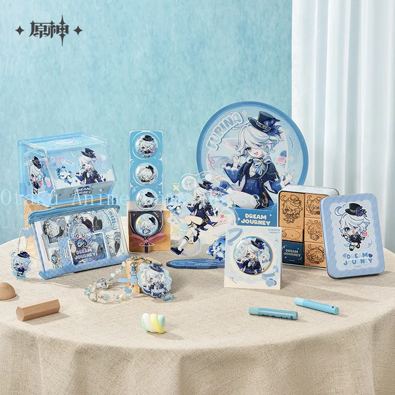 genuino-oficial-genshin-impact-furina-anime-cracha-leque-dobravel-suporte-de-acrilico-pingente-para-celular-adesivo-selo-de-madeira-presente