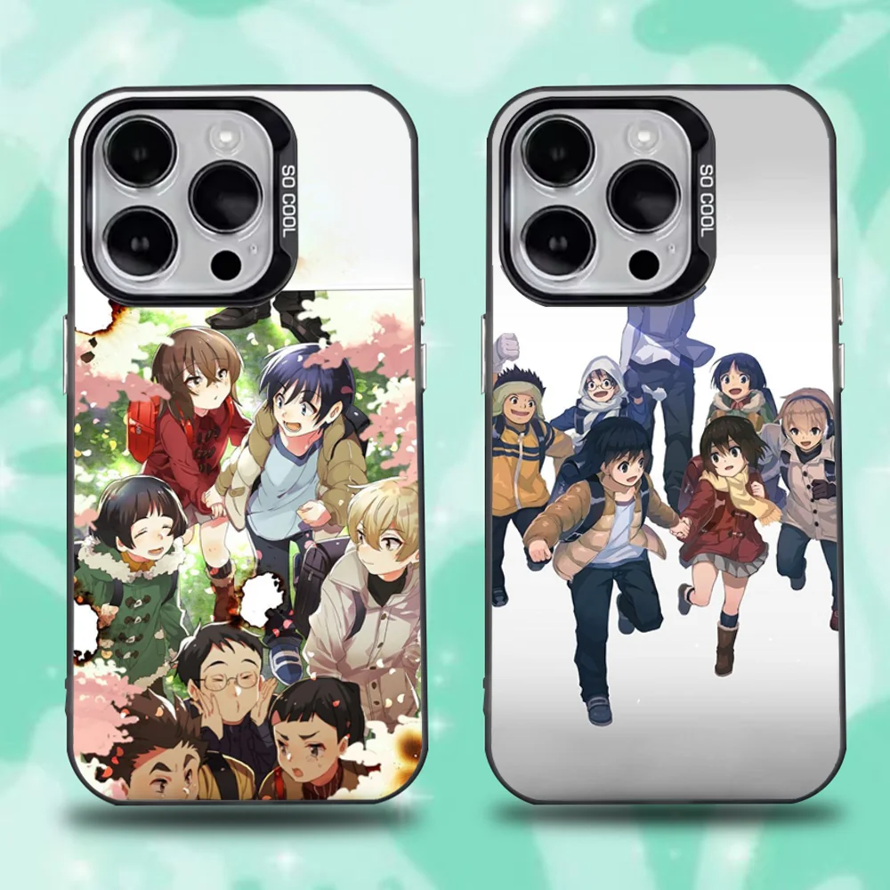 

Boku dake ga Inai Machi Phone Case For iPhone 16,15,14,13,12,11,Pro,Max,Plus,Mini,XS,SE Anti Fall Black Matte Hard Bumper