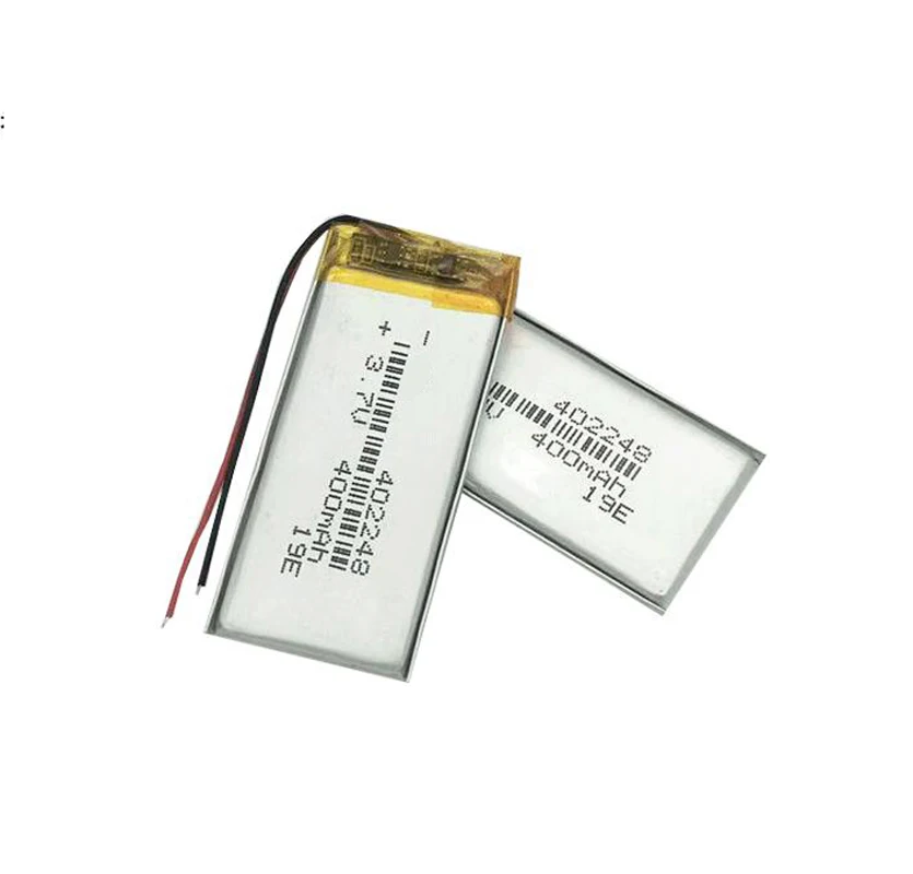 10pcs/lot 3.7V 400mah Rechargeable Lithium Polymer Battery 402248 for Bluetooth Speaker Recorder Smart Watch LED Light Batteries