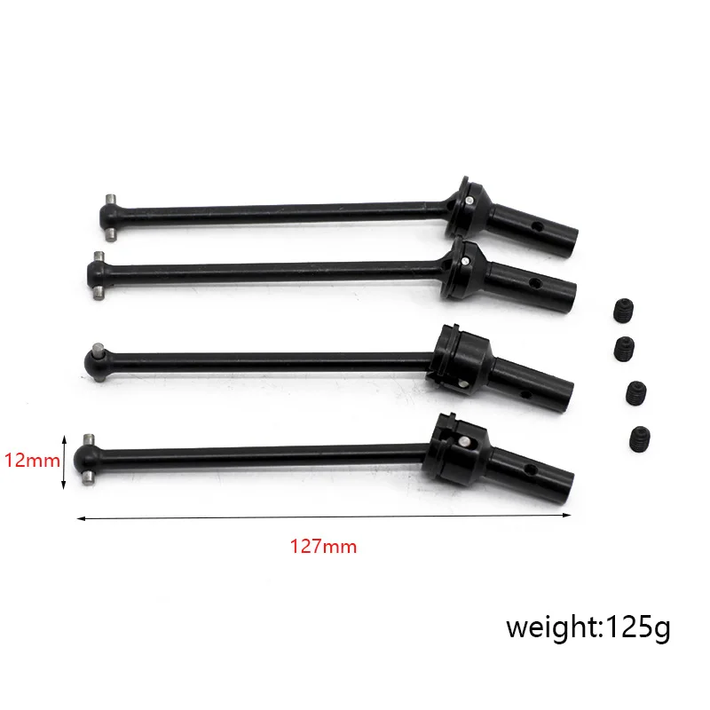 OKHL 4PCS for 1/8 ARRMA Typhon 6S Steel CVD Drive Shafts AR310451 ARAC3984 for Infraction Limitless Felony Kraton Mojave Black