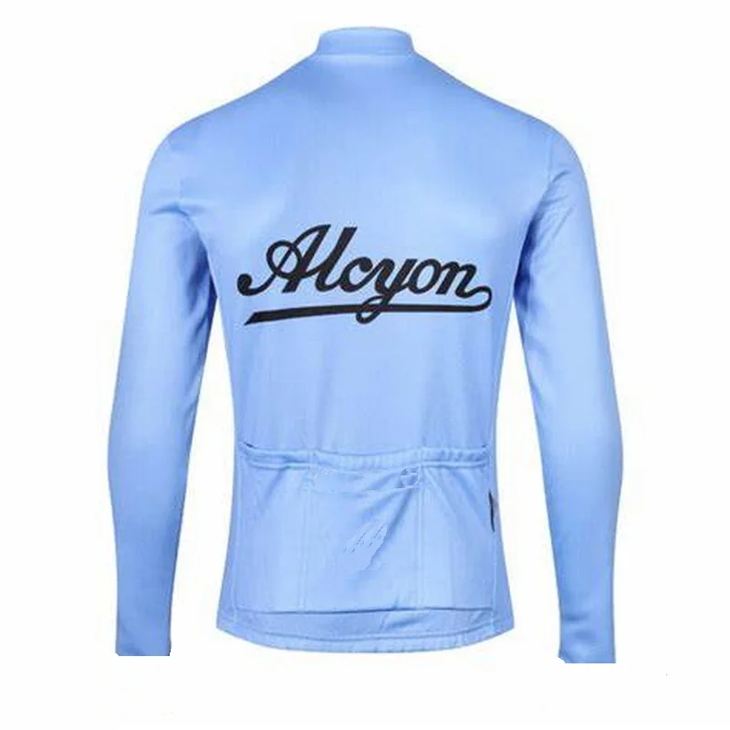 ฤดูหนาวขนแกะความร้อน ALCYON ทีม Retro Classic Men เสื้อขี่จักรยานแขนยาวจักรยานเสื้อผ้า Maillot Ropa Ciclismo