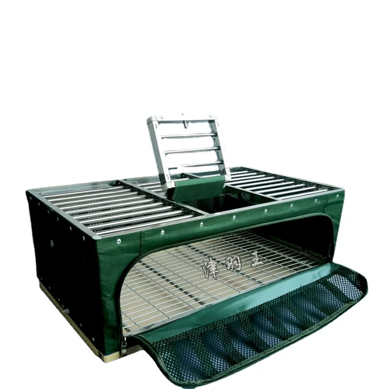 【bets】Pigeon Carrier Stainless Steel Foldable Training Cage Pigeon Flying Cage Transportation Cage With Wrapping Cloth Report C