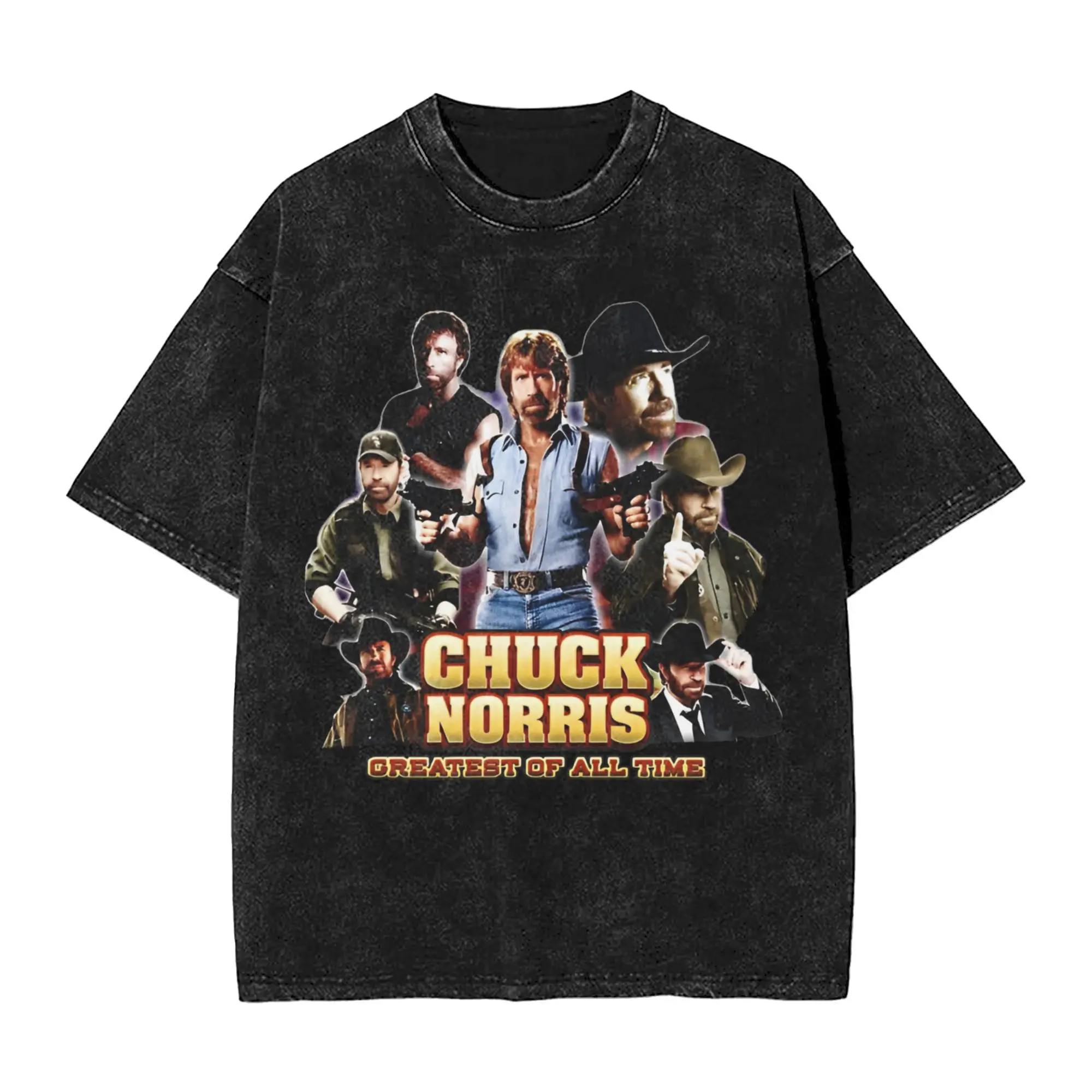 

Футболка Chuck Norris GOAT Greatest of All Time в стиле хип-хоп, потертая футболка большого размера из 100% хлопка для мужчин и женщин, уличная одежда, топы с принтом