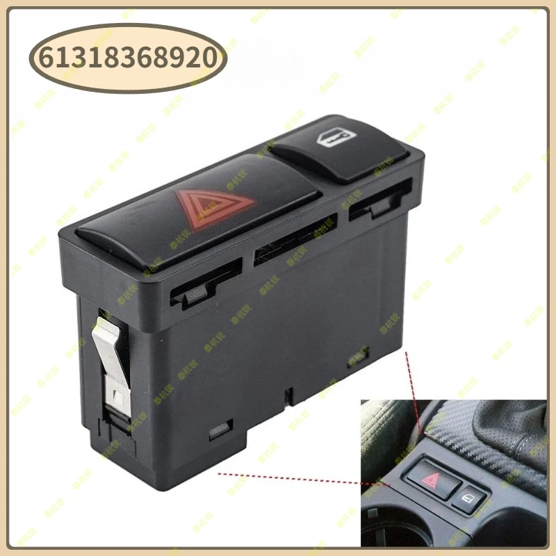 

61318368920 Hazard Emergency Flasher Light Switch Warning Button with Central Lock For BMW 3 Series E46 E53 E85 E86 X5 Z4 M3 325