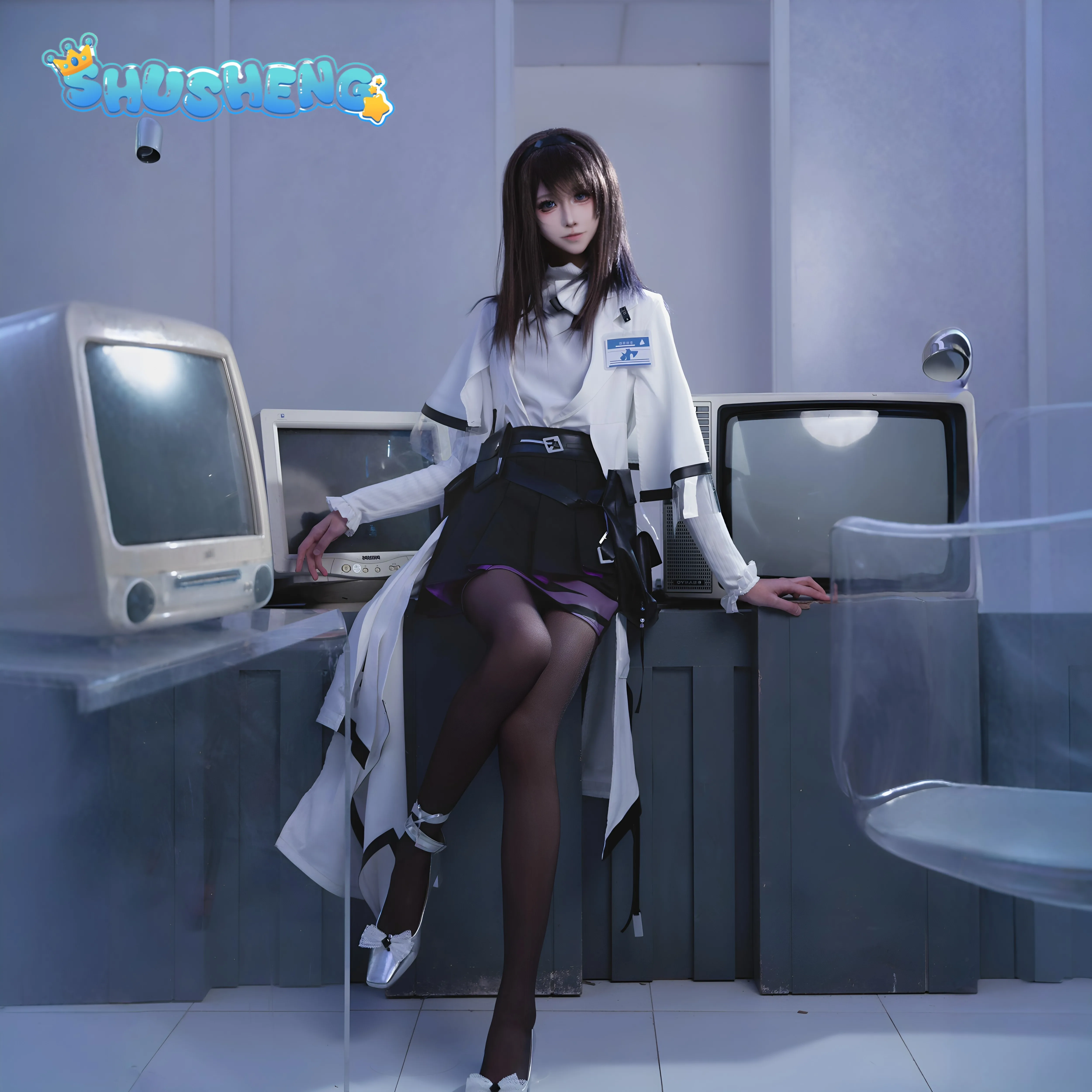 

Arknights Priestess Cosplay Costume Women White Doctor Uniform Full Set Anime Game Outfit For Comic Con Halloween Party
