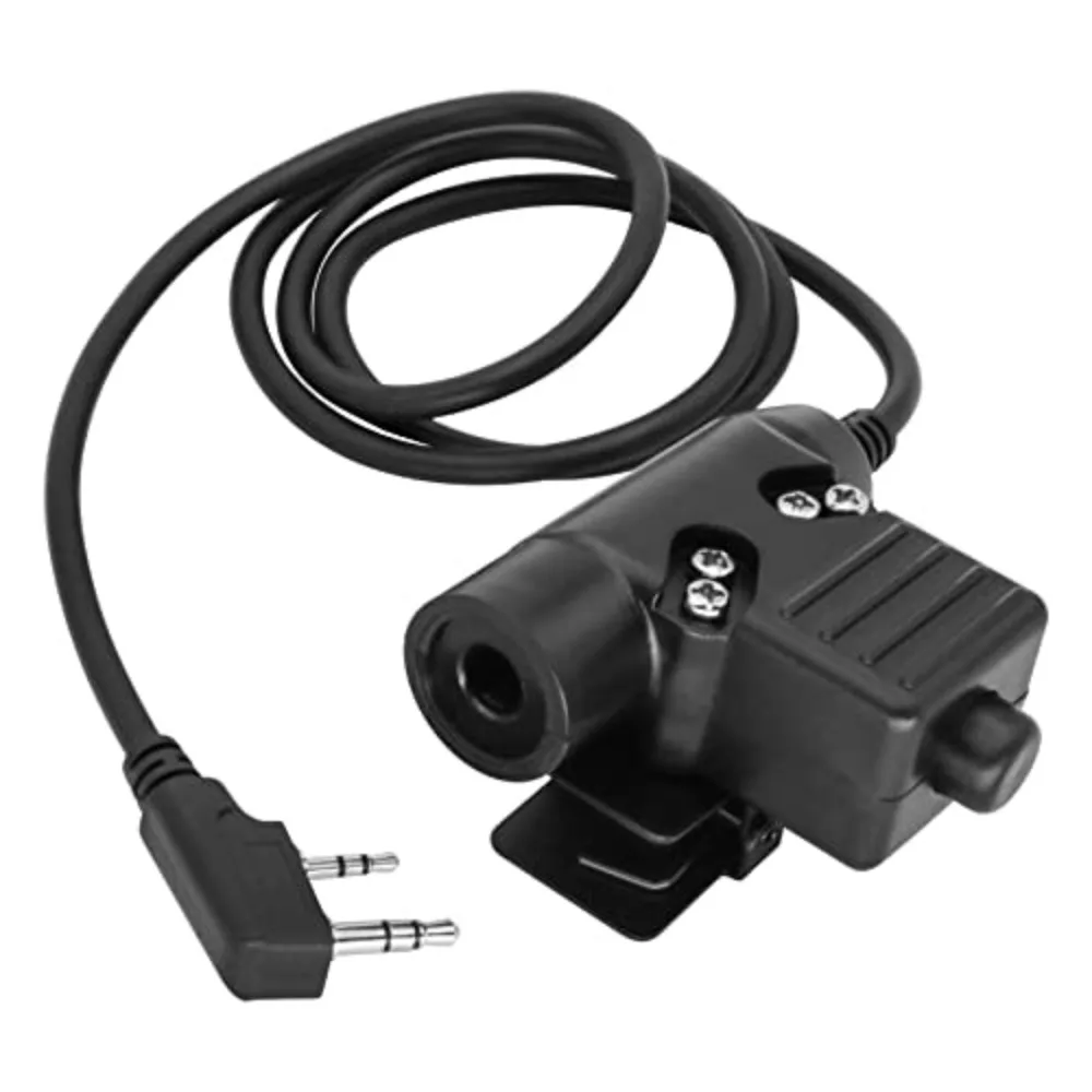 Tactical Accessories U94 PTT Adapter with Kenwood Plug 2 Pin Civilian Version for Airsoft Tactical Headset