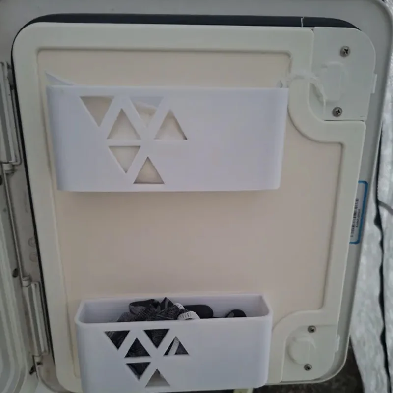 For Thetford Dometic Cassette Toilet Box Door Storage Bag With Adhesive Backing Inspection Pocket RV Camper Motorhome Organizer
