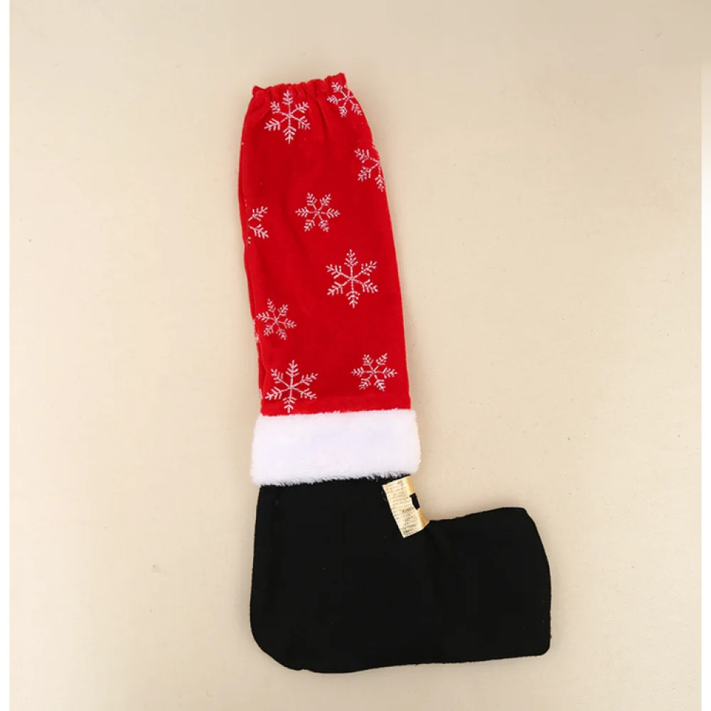 Snowflake Christmas Table Leg Protector Holiday Wine Bottle Cover For Happyxmas Festive Home Party Decorative Supply