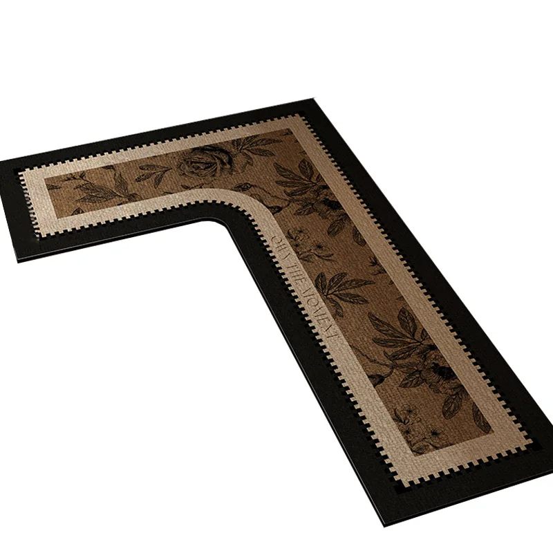Middle Ancient Kitchen Floor Mat Light Luxury Commercial Use Alien-shaped Foot Mat Can Be Cut Diatom Mud Water-absorbing Mat
