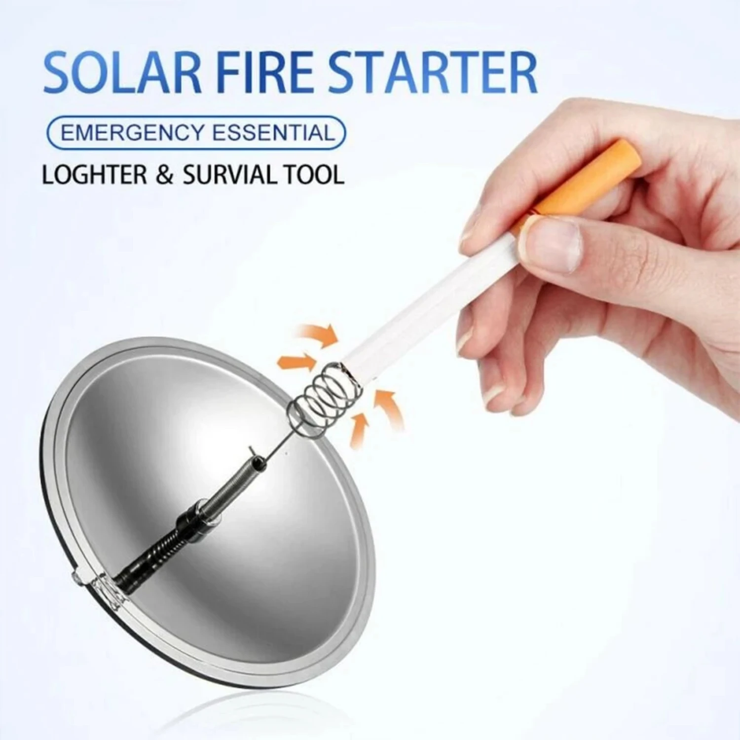 1/2 Stuks Camping Solar Spark Aansteker Fire Starter Zon Scherpstellen Spiegel Licht Sigaret Emergency Survival Kit Outdoor Survival tool