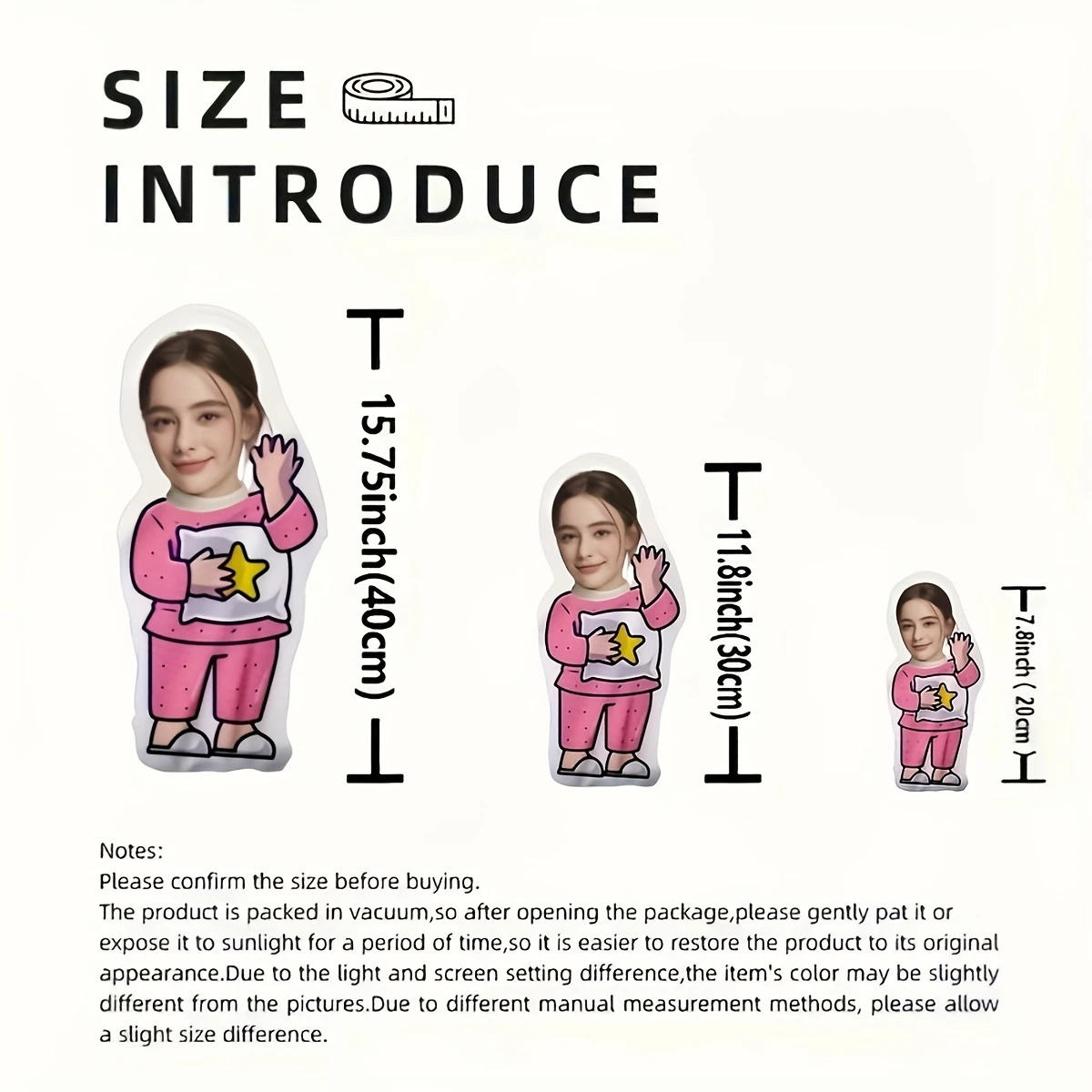 Customizable Cartoon-Shaped Throw Pillow - Personalized Dual-Sided Print, Zip Closure, Hand Washable Polyester Cover with Polypr
