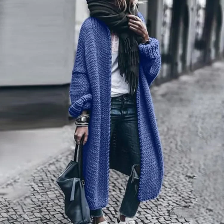 2023 Autumn/Winter Mid Length Knitted Cardigan Sweater Women's Coat