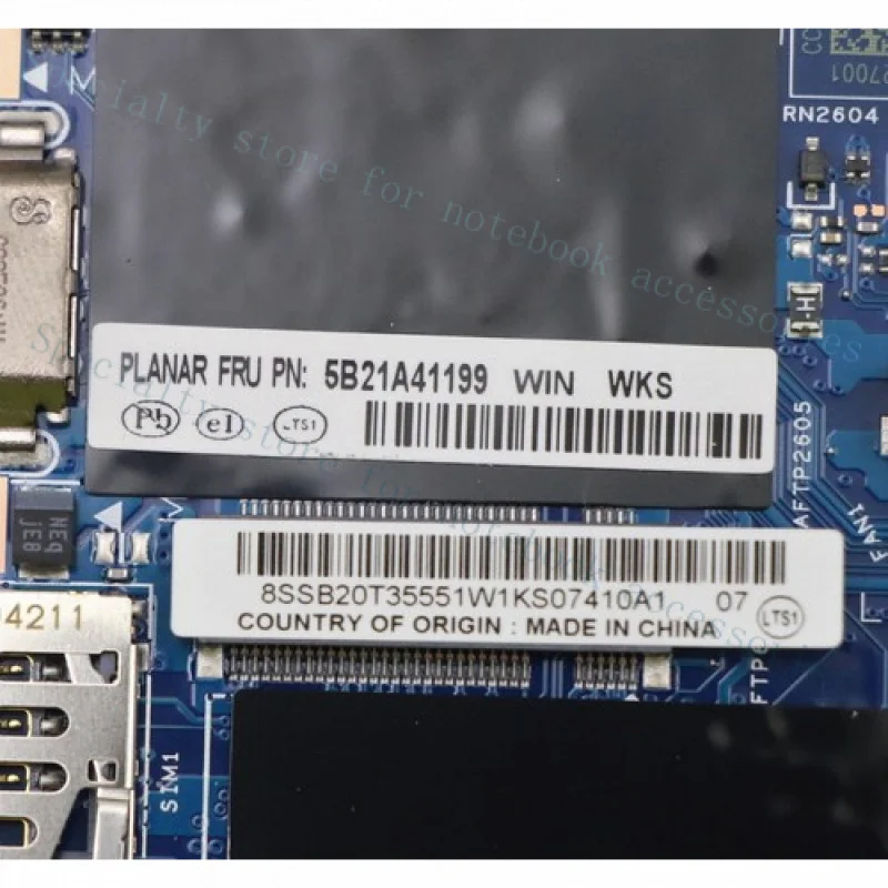 A++For Lenovo ThinkPad X390 Yoga 5B21A41199 i7-8565U 16G RAM Laptop Motherboard