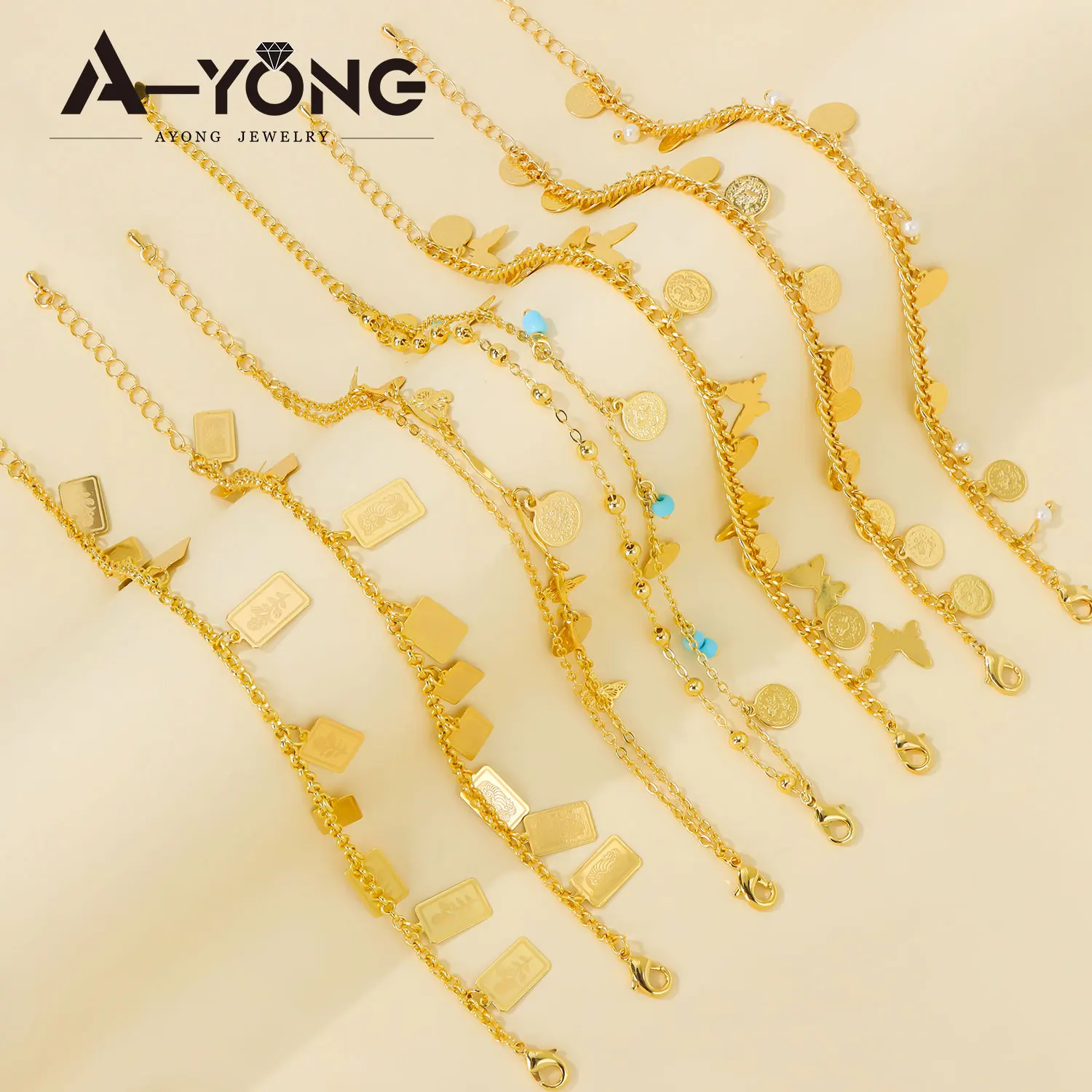Dubai Muslim Gold Farbe Fußkettchen Ketten 21k Gold Überzogene Türkische Vintage Münzen Füße Knöchel Armband Arabisch Frauen Party schmuck – Detail 2