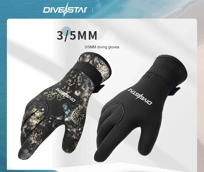 3MM/5MM Anti Slip Camouflage Keep Warm UnderWater Hunting Snorkeling Diving Gloves Neoprene Scuba Kayaking Drift Swim Gloves