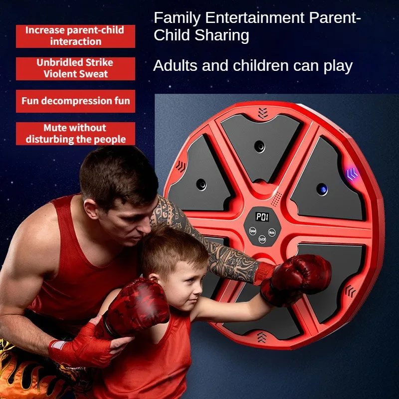 Children's Intelligent Music-Enabled Boxing Machine Home Fitness Equipment Electronic Reaction Target Muay Thai