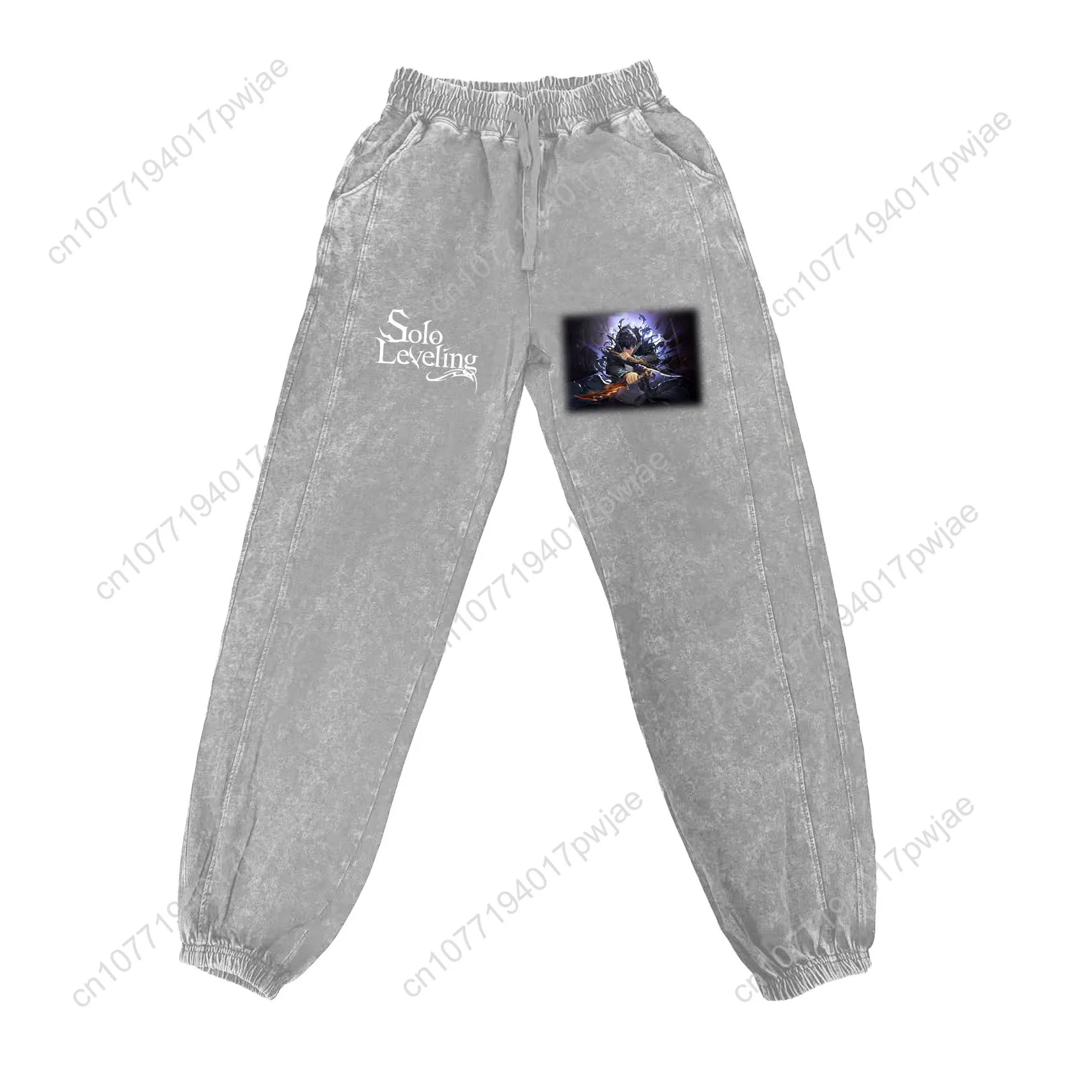 Anime Solo Leveling Sung Jin-Woo broek man vrouw tiener vintage broek katoen elastische joggingbroek op maat gemaakte broek met zak