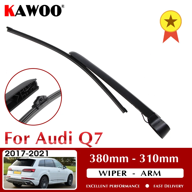 

KAWOO Car Rear Wiper Blades Back Window Wipers Arm For AUDI Q7 Hatchback (2017-2021) 380mm Auto Windscreen Blade Accessories