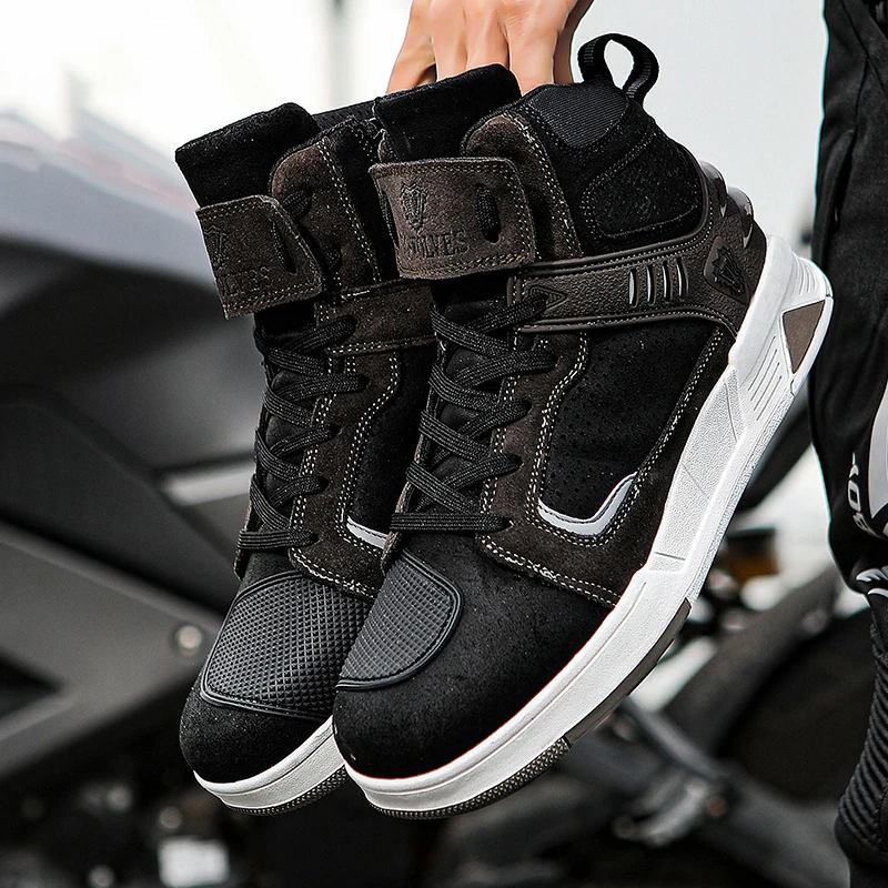 

Motorcycle Boots Men Women Professional Track Motorbike Riding Boots Ankle Gear Shift Motorcycle Protective Boots Botas Moto