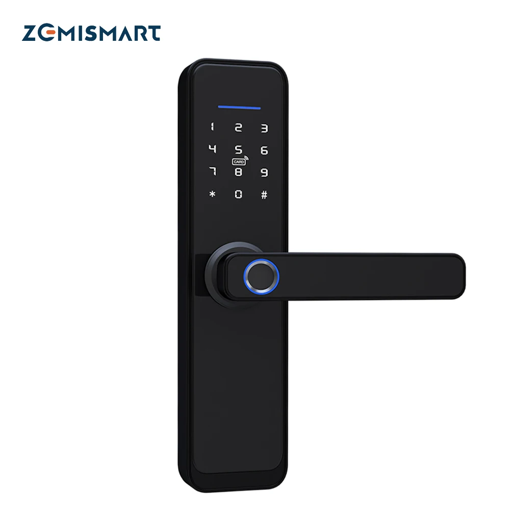 zemismart tuya wifi fechadura inteligente com criptografia e com chaves para smart life 01