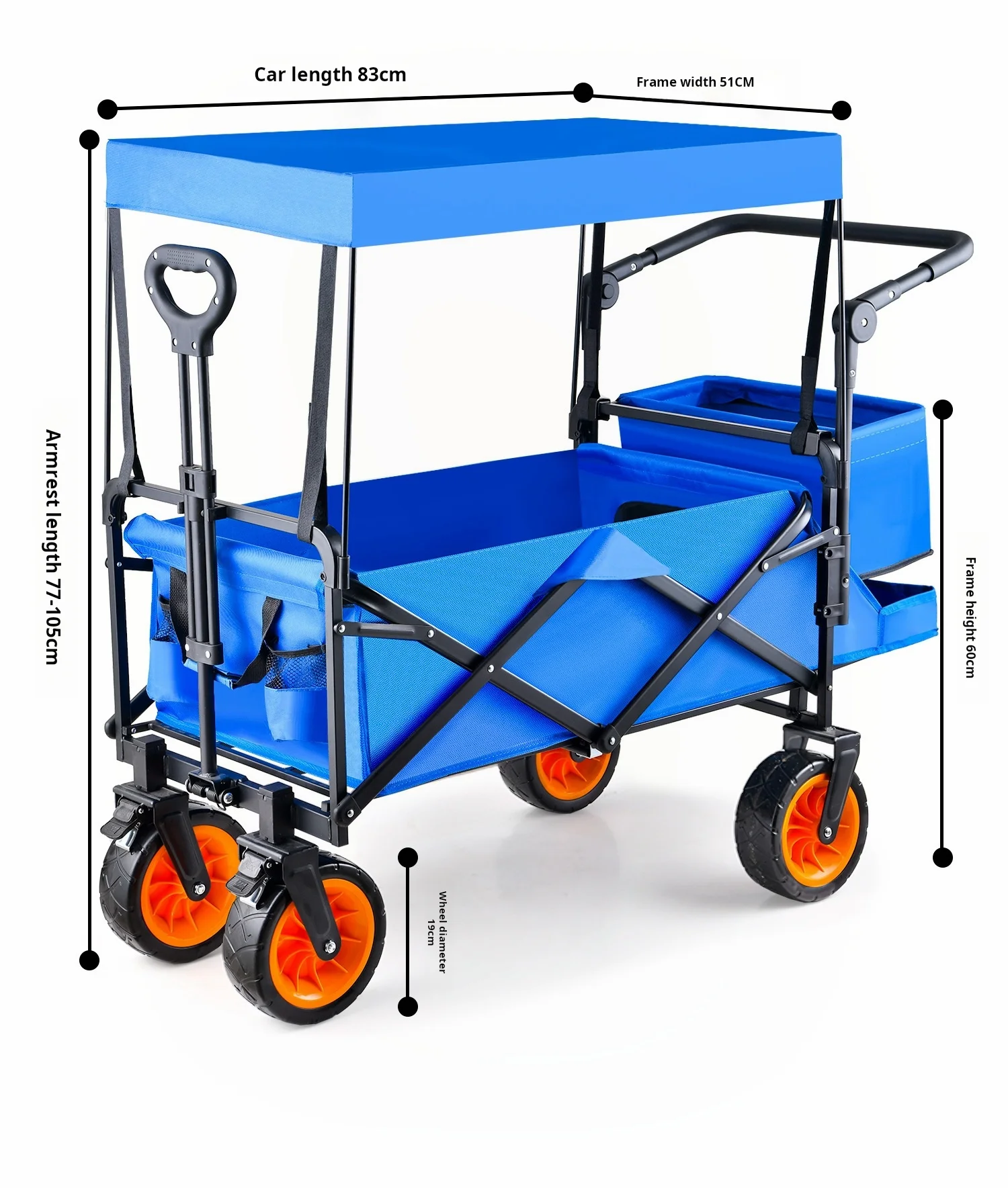 

Customizable Portable Stainless Steel Multi-Functional Foldable Cart Factory OEM Windproof Rainproof For Camping Shopping