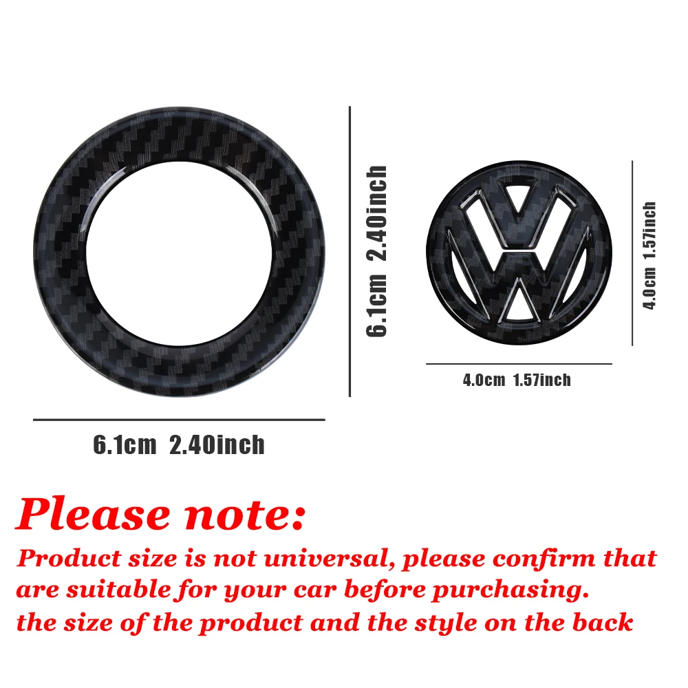 1pcs ABS Car Steering Wheel Center Sticker for Volkswagen VW Scirocco GOlf Polo Passat Bora Auto Interior Decoration Accessories