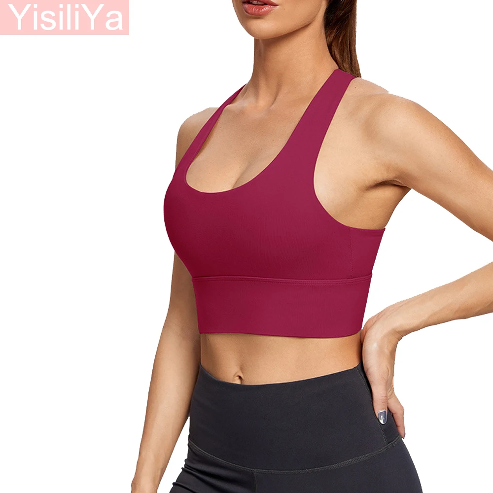 

Summer Sports Bra Women's Fitness Bra Stretch Beautiful Back Shockproof for Yoga Tennis Badminton Run Cycling Wearable Big Size