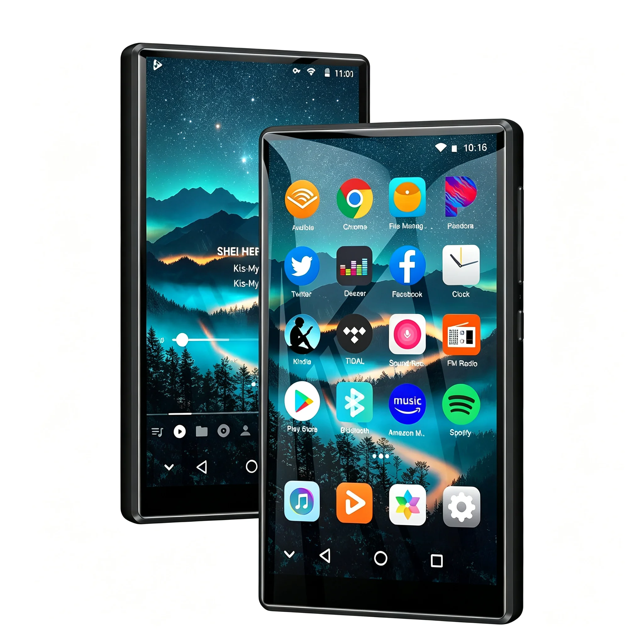 1080P Android 9.0 5-inch 32GB/96GB MP3/MP4 player with Bluetooth and WiFi, up to 1TB