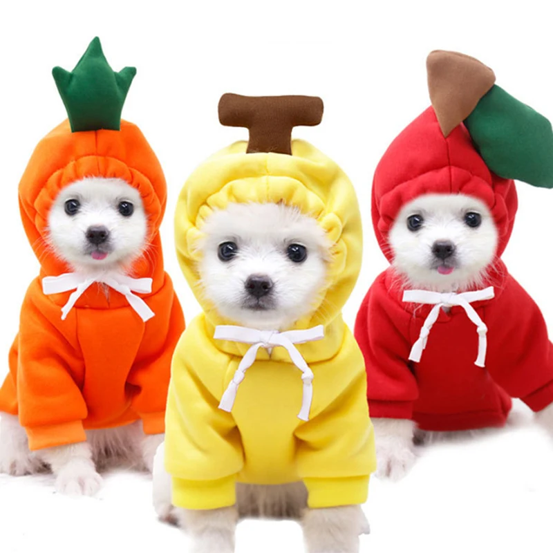 Dog Cat Winter Warm Clothes Cute Plush Coat Hoodies Pet Costume Jacket For Puppy Cat French Bulldog Chihuahua Small Dog Clothing