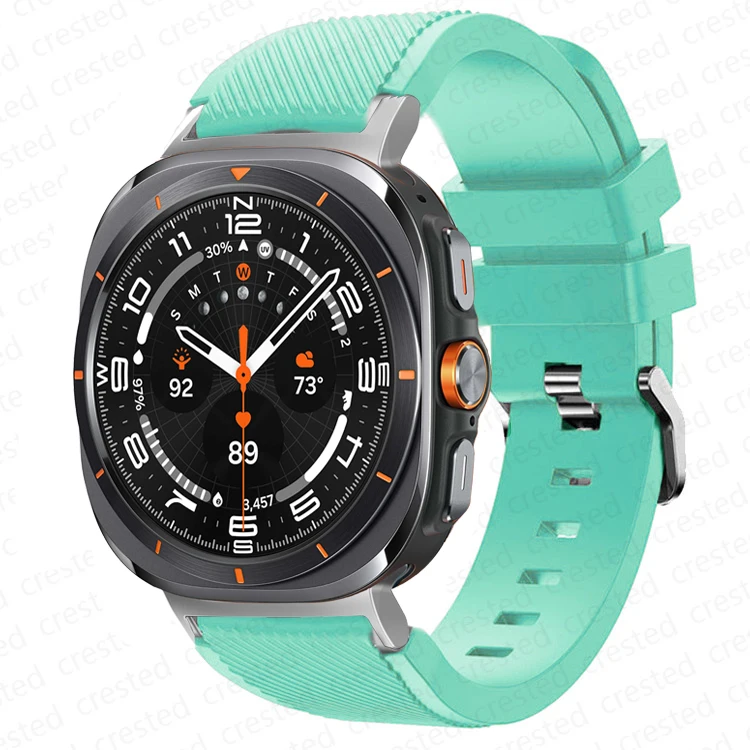 Sport Silicone For Samsung Galaxy watch 7 ultra Strap 47mm Accessories belt correa Bracelet galaxy watch 7 FE band 40mm 44mm 44 image 3