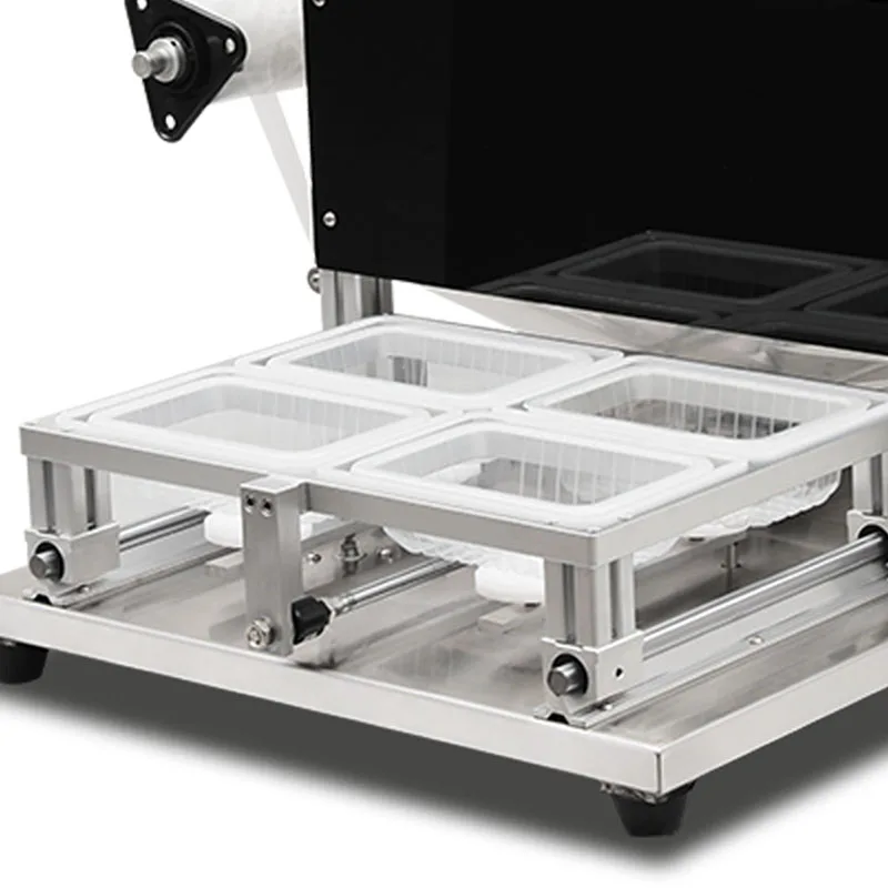 Full Automatic Pneumatic Take Away  Fast Food Meat Fruit Trays Bowl  Film Roller Sealing Machine
