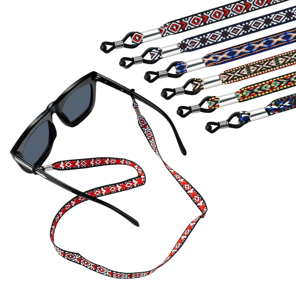 1 Stück Boho Brillenband Rutschfester Brillenhalter Verstellbare Sonnenbrillenkette Brillenband für Damen und Herren