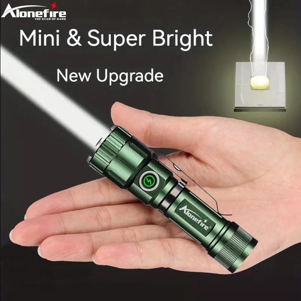 

Zoom White Beam light Mini Flashlight Rechargeable Portable Pocket Magnet Torch Home Outdoor Camping Hiking Work lamp X80