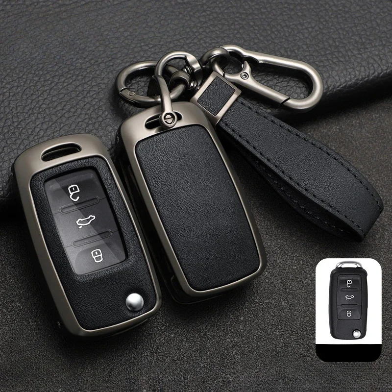 

Zinc Alloy Car Key Case Cover For Volkswagen VW Polo Golf Passat Tiguan Beetle Caddy T5 Up Eos Skoda Octavia Seat Leon Altea