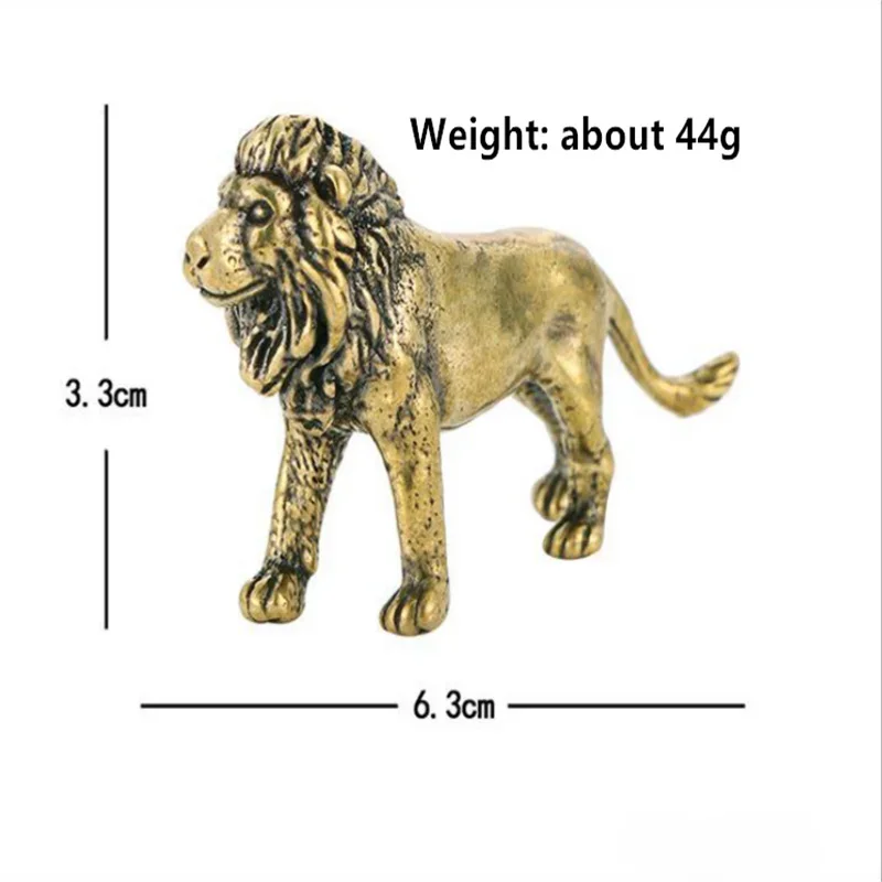 Little Fairy/ Solid Brass Lion Ornaments Home Garden Decorative Ornaments  Marine Animal Model Office Desktop Ornaments Crafts