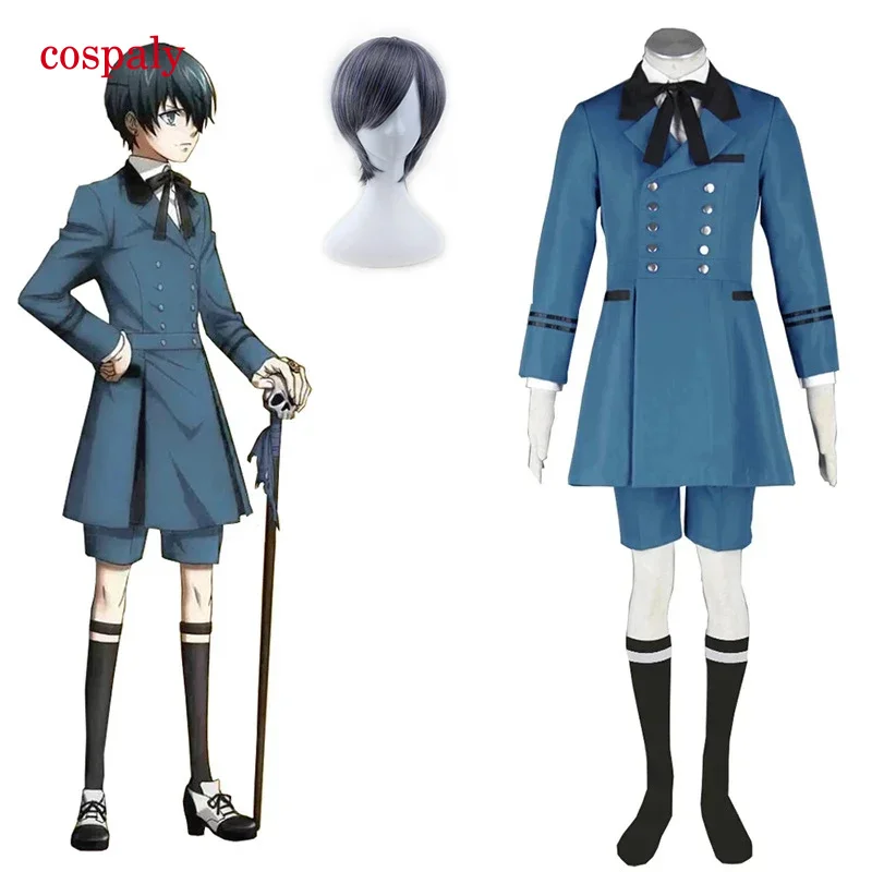 Black Butler Kuroshitsuji Ciel Phantomhive Cosplay Costume Emboitement Sebasti Kuroshitsuji Aristocrat Cosplay Costume And Wigs