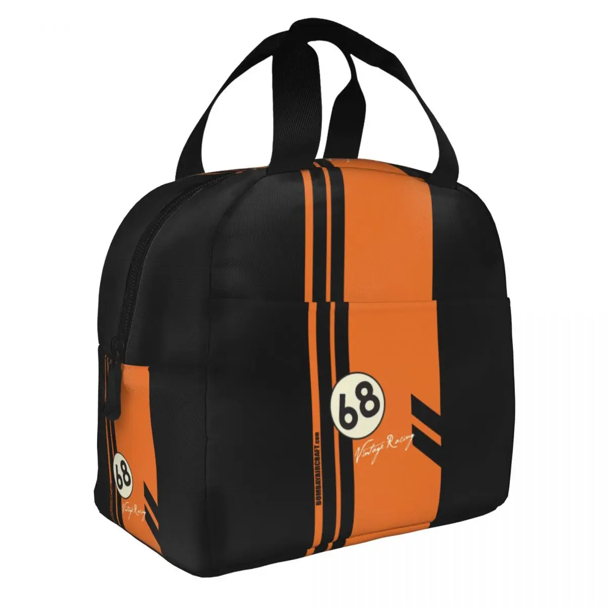 68 Racing Car Insulated Lunch Bag for Women Waterproof Cooler Thermal Lunch Box Office Picnic Travel