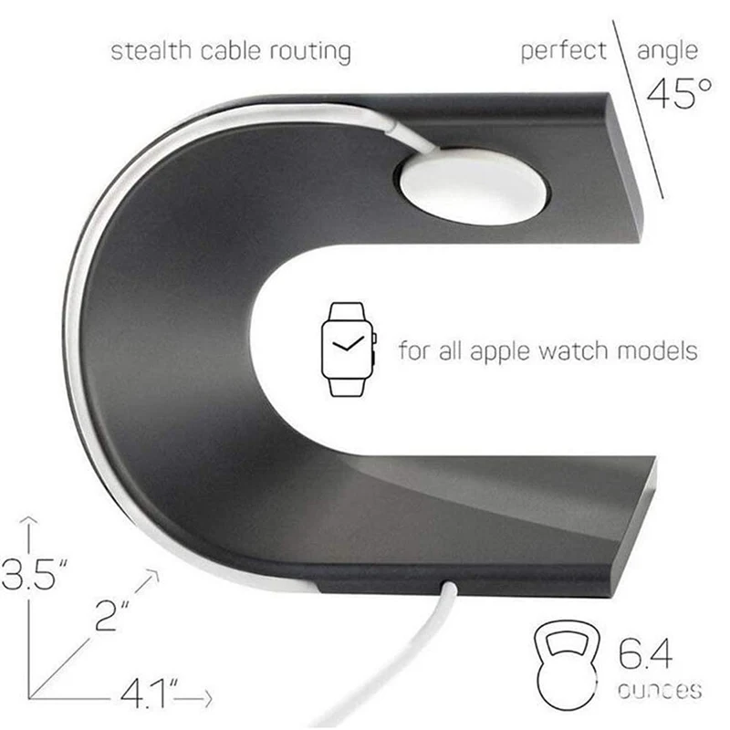 แท่นชาร์จ U Type Smart Watch Holder แท่นชาร์จอะลูมิเนียมแบบมีขาตั้ง