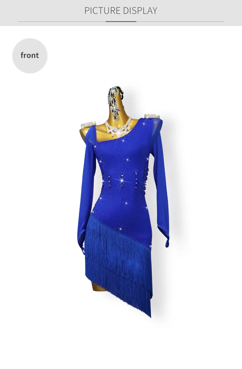 Damen-Latein-Tanzwettbewerbskleid, elegante Partykostüme für amerikanische Mädchen, 2026 Ballsaal-Karneval-Übungskleidung, Party-Outfit – Detail 8