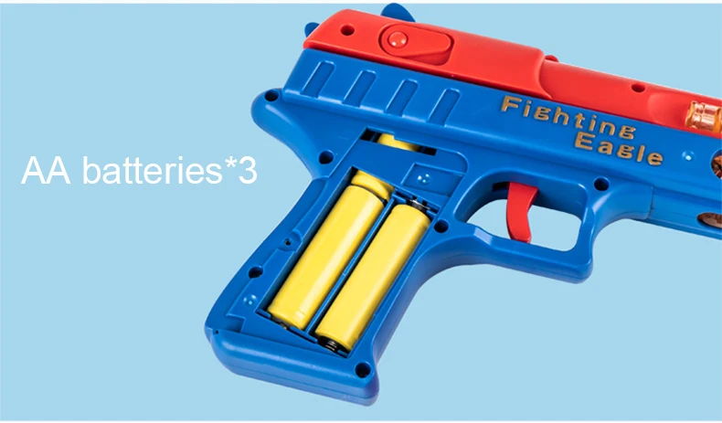 Pistola da gioco elettrica per bambini Pistola giocattolo con luci lampeggianti a LED Effetti sonori Regalo fantastico per ragazzi e ragazze dai 5 anni in su