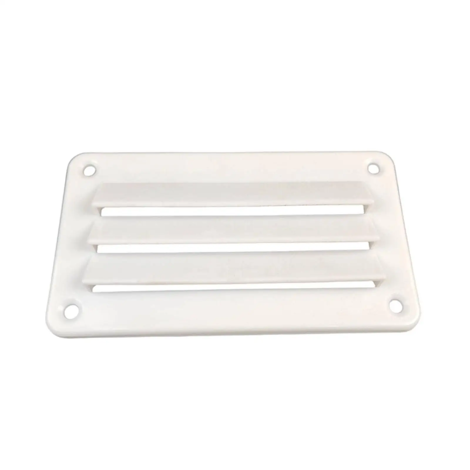 Rectangular Louvered Vent Plate for RV Boat Trailer Cabin Ventilation Air Exhaust Cover Nylon Material Four Corner Holes