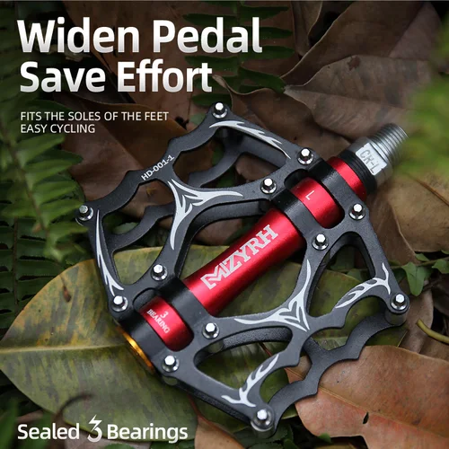 Imagen 2 del producto Pedales de bicicleta MZYRH Y05 ultraligeros de aluminio con 3 rodamientos sellados, pedales de bicicleta de carretera Bmx Mtb, accesorios antideslizantes e impermeables para bicicleta