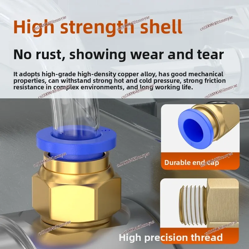 هوائي سريع موصل التوصيل السريع الموضوع مباشرة من خلال PC4/6/8/10 مللي متر القصبة الهوائية مصدر الهواء اسطوانة سلك خارجي فوهة الهواء