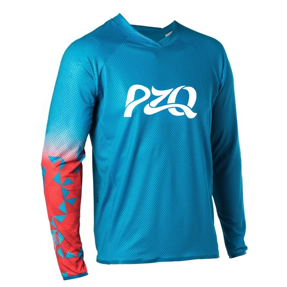 

New pzq Motocross Enduro Racing Clothing Quick Dry Motorcycle Shirt Dirt Bike Downhill Mountain Long Sleeve Cycling Jersey S-4XL