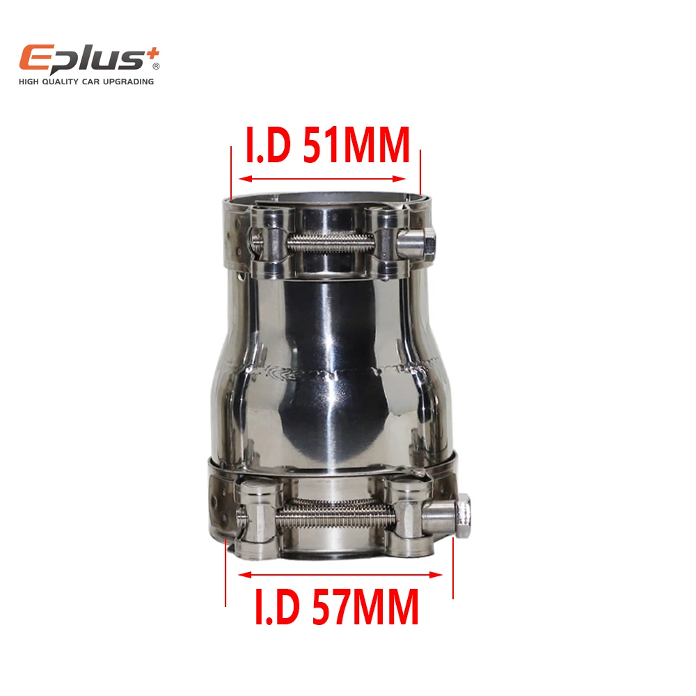 39mm tot 54mm Tussen Universele Rvs Reducer Adapter Rechte Auto Motor Uitlaatpijp Uitlaat Pijpleiding Gelaste pijp