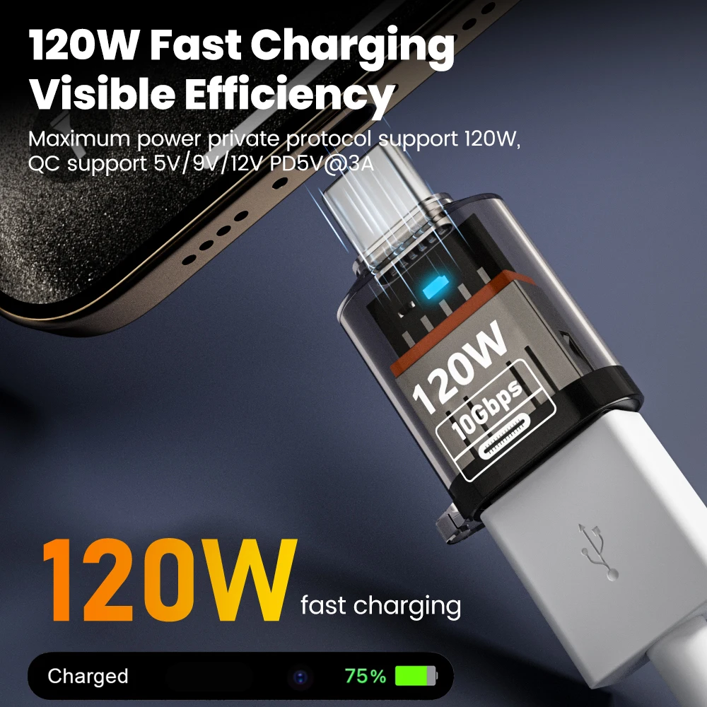120W Type C To USB A OTG Adapter Fast Charging Connector And USB C Converter For PC Tablet For Xiaomi For Huawei USB Converter view 2