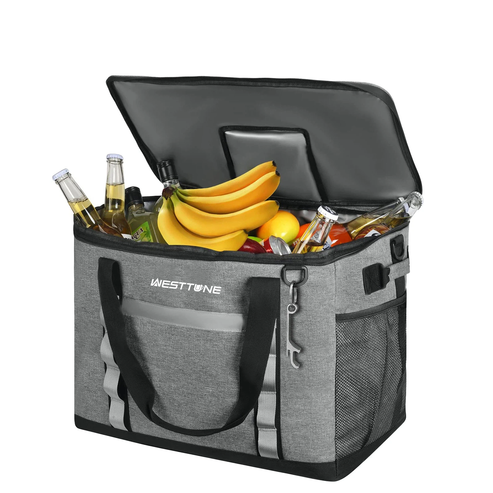 

WESTTUNE 75 Cans Soft Cooler Bag Collapsible Cooler Ice Chest Large Leakproof Camping Cooler Portable Cooler for Travel Beach